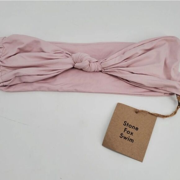 Free People Stone Fox Lele Pink Bikini Swim Top XL - Picture 2 of 3